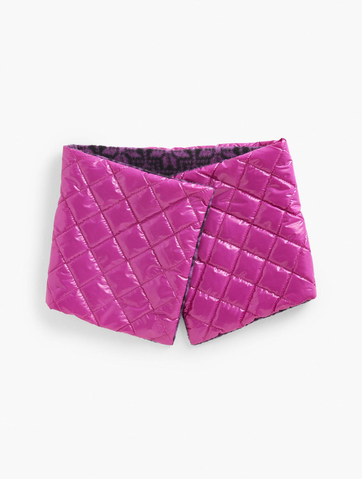 PRINTED PUFFER COLLAR SCARF | Talbots