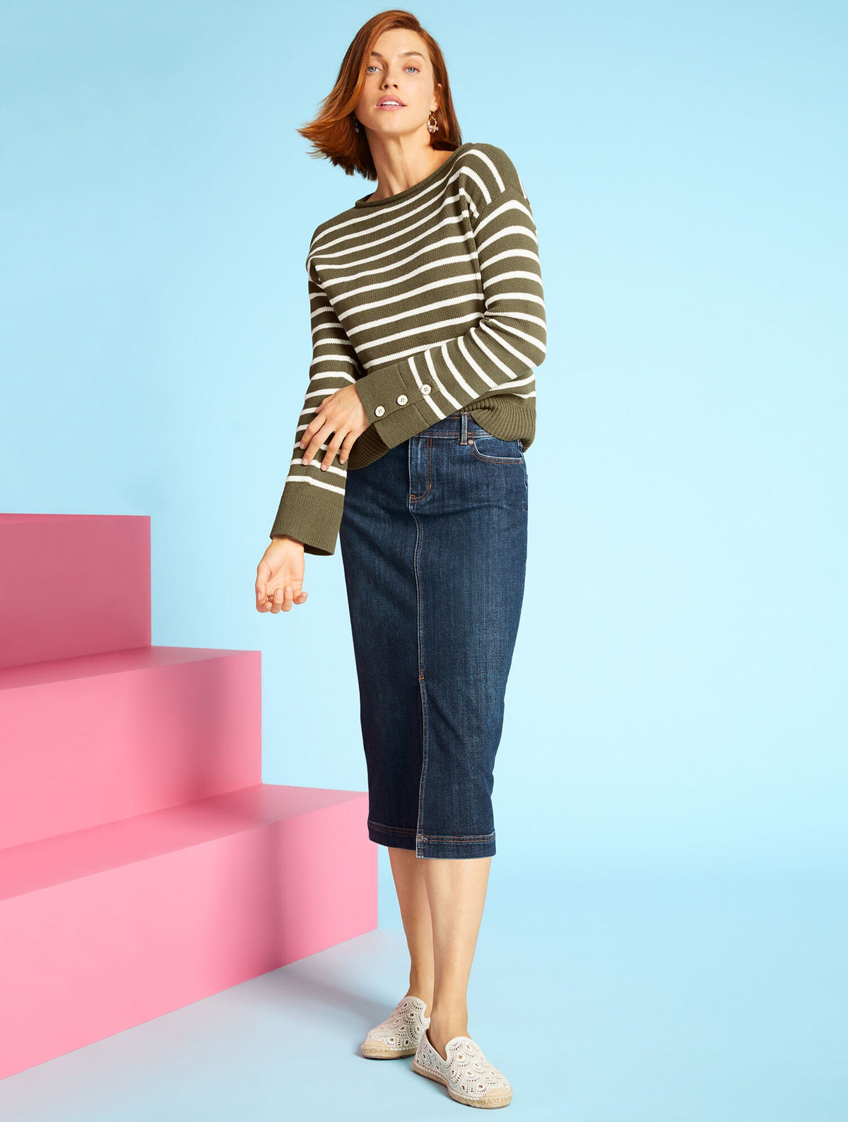 IZZY PERFORATED SCALLOP ESPADRILLE FLATS | Talbots