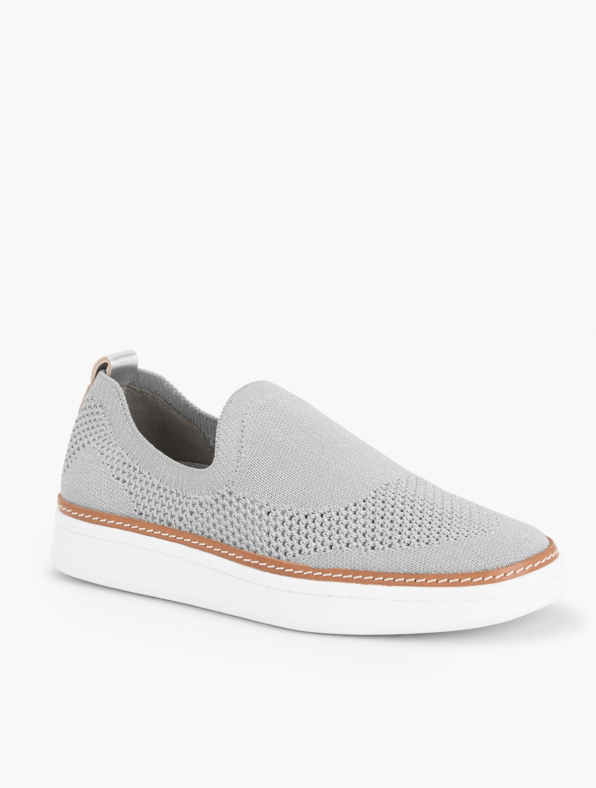 BRITTANY METALLIC SLIP ON KNIT SNEAKERS | Talbots