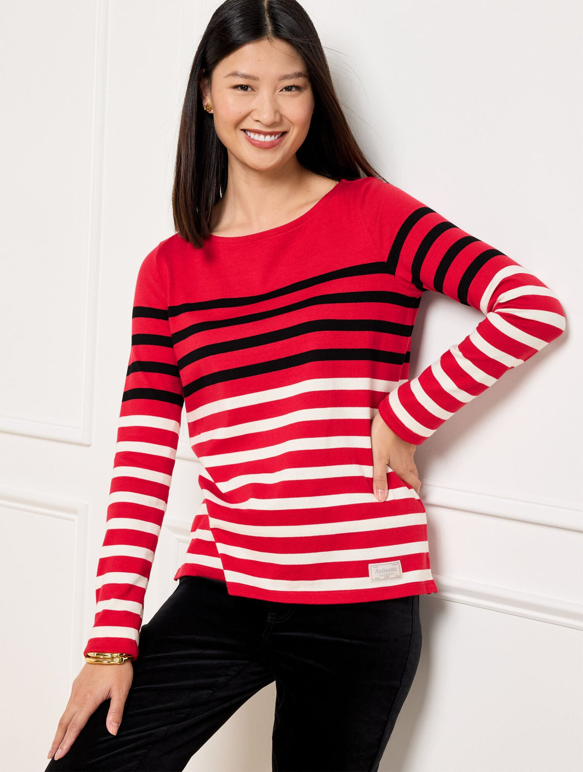 AUTHENTIC TALBOTS TEE - WONDERLAND STRIPE | Talbots