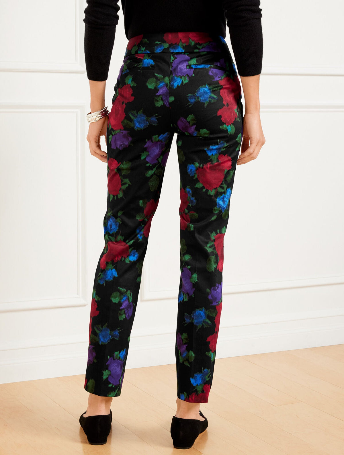 TALBOTS CHATHAM SLIM ANKLE PANTS - BLURRED FLORAL | Talbots