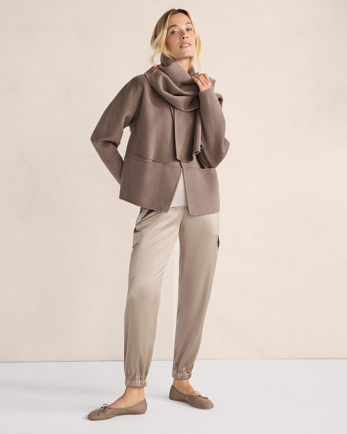 WASHABLE SILK DRAWSTRING CARGO JOGGERS | Talbots