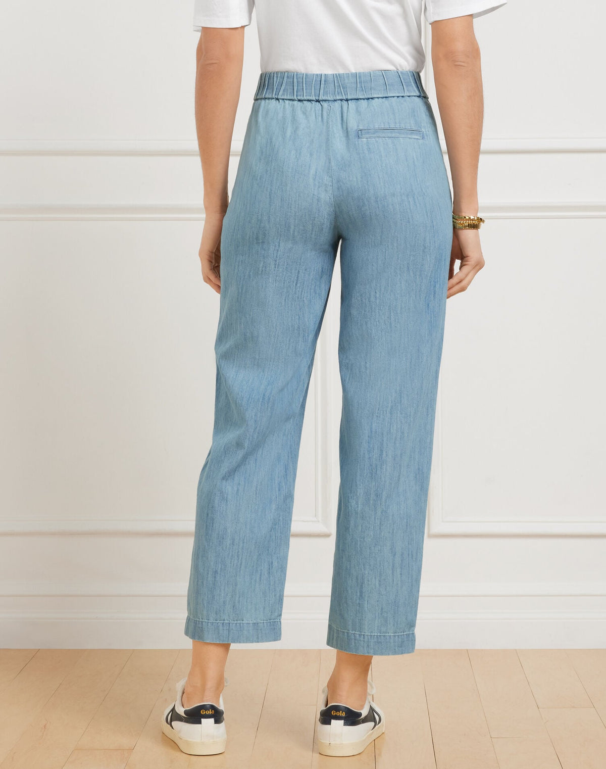 SLIM CROP PANTS - CHAMBRAY | Talbots
