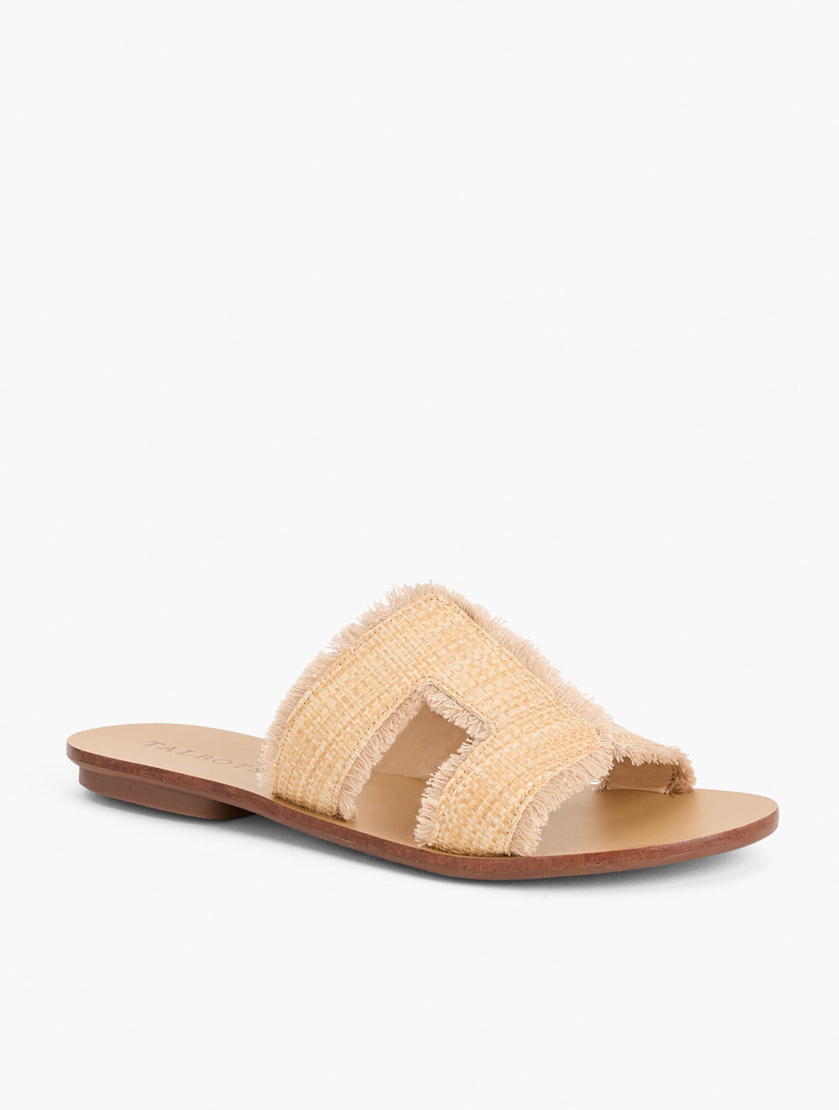 HANNAH FRAYED RAFFIA SLIDES | Talbots