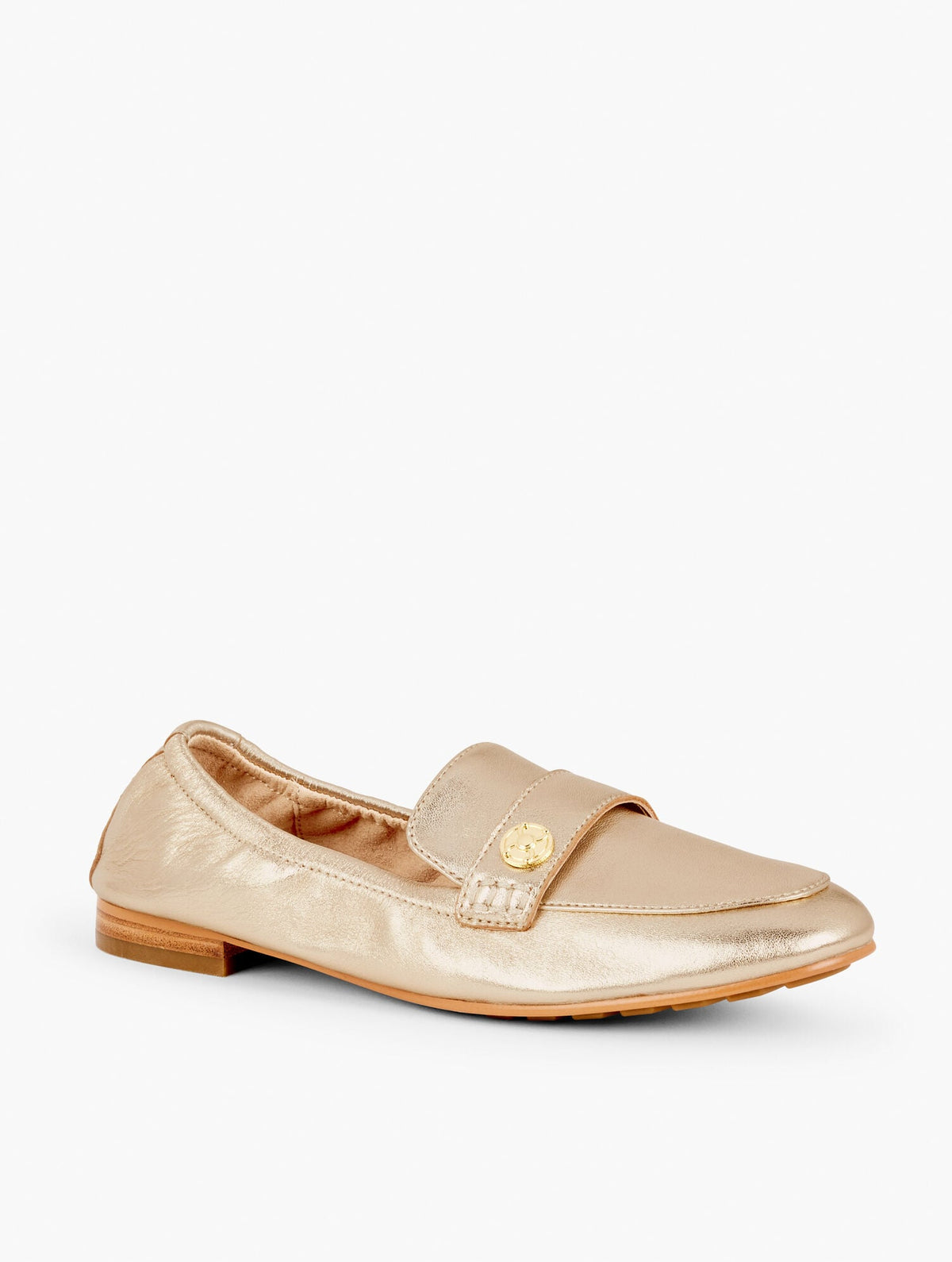 KATRINA SOFT SOLE METALLIC NAPPA LOAFERS | Talbots