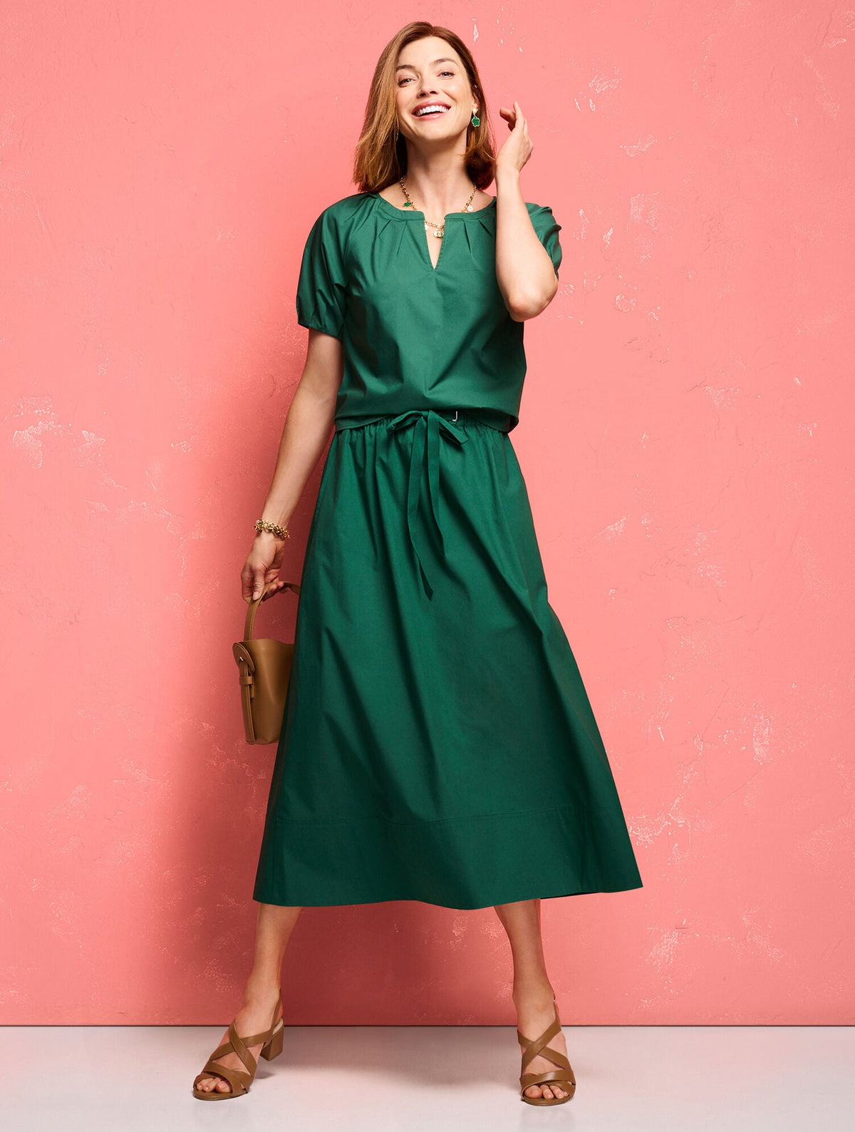 SHORT SLEEVE POPLIN TOP | Talbots