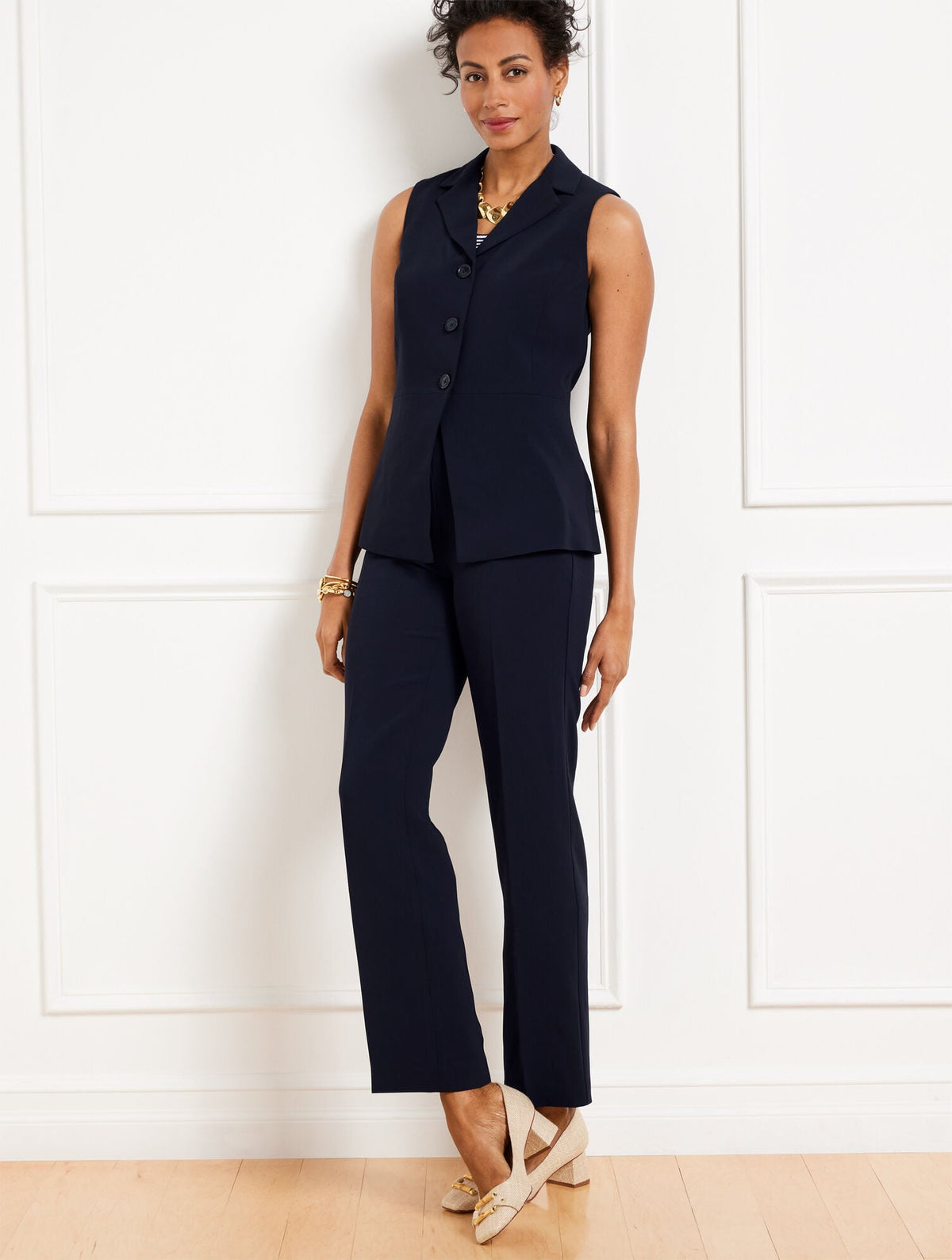 EASY TRAVEL PEPLUM VEST | Talbots