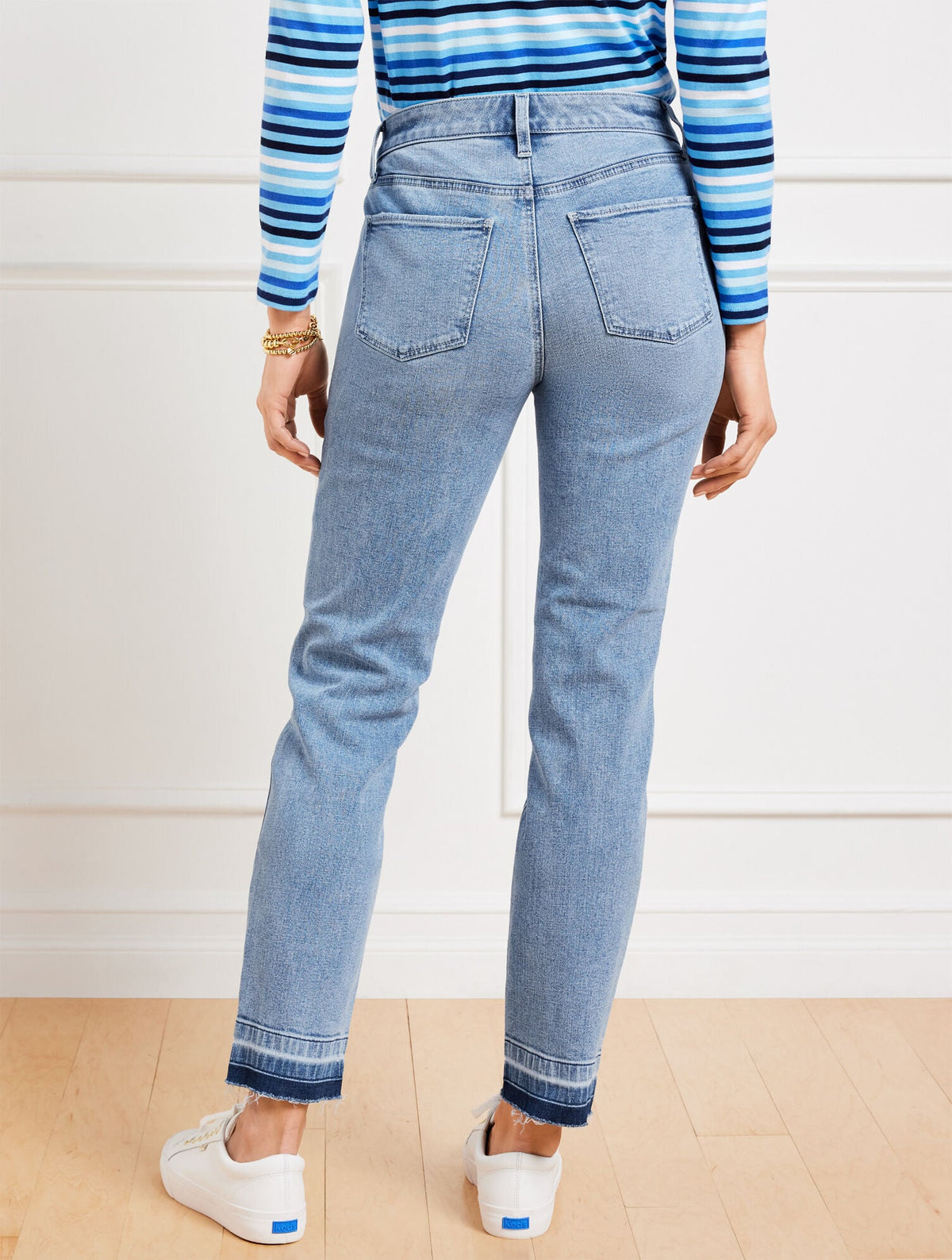 SLIM ANKLE RELEASED HEM JEANS - PELHAM WASH | Talbots