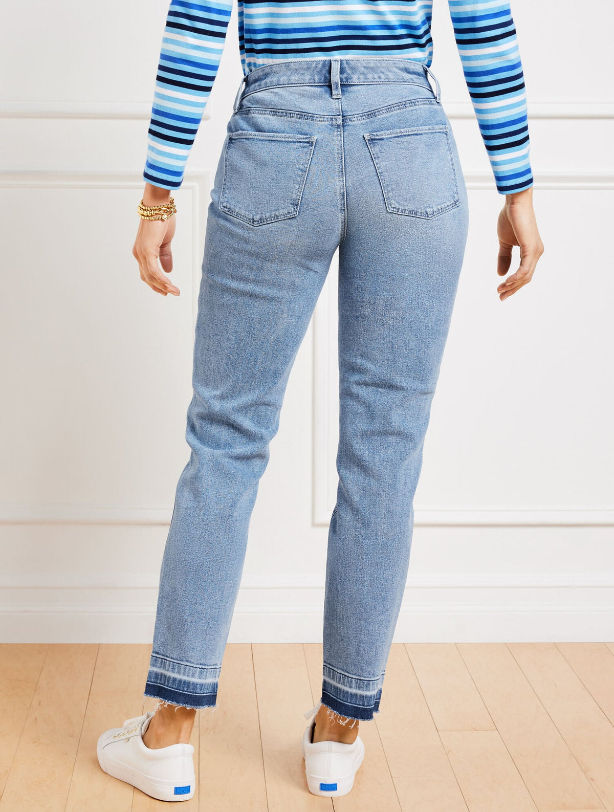 SLIM ANKLE RELEASED HEM JEANS - PELHAM WASH - CURVY FIT | Talbots