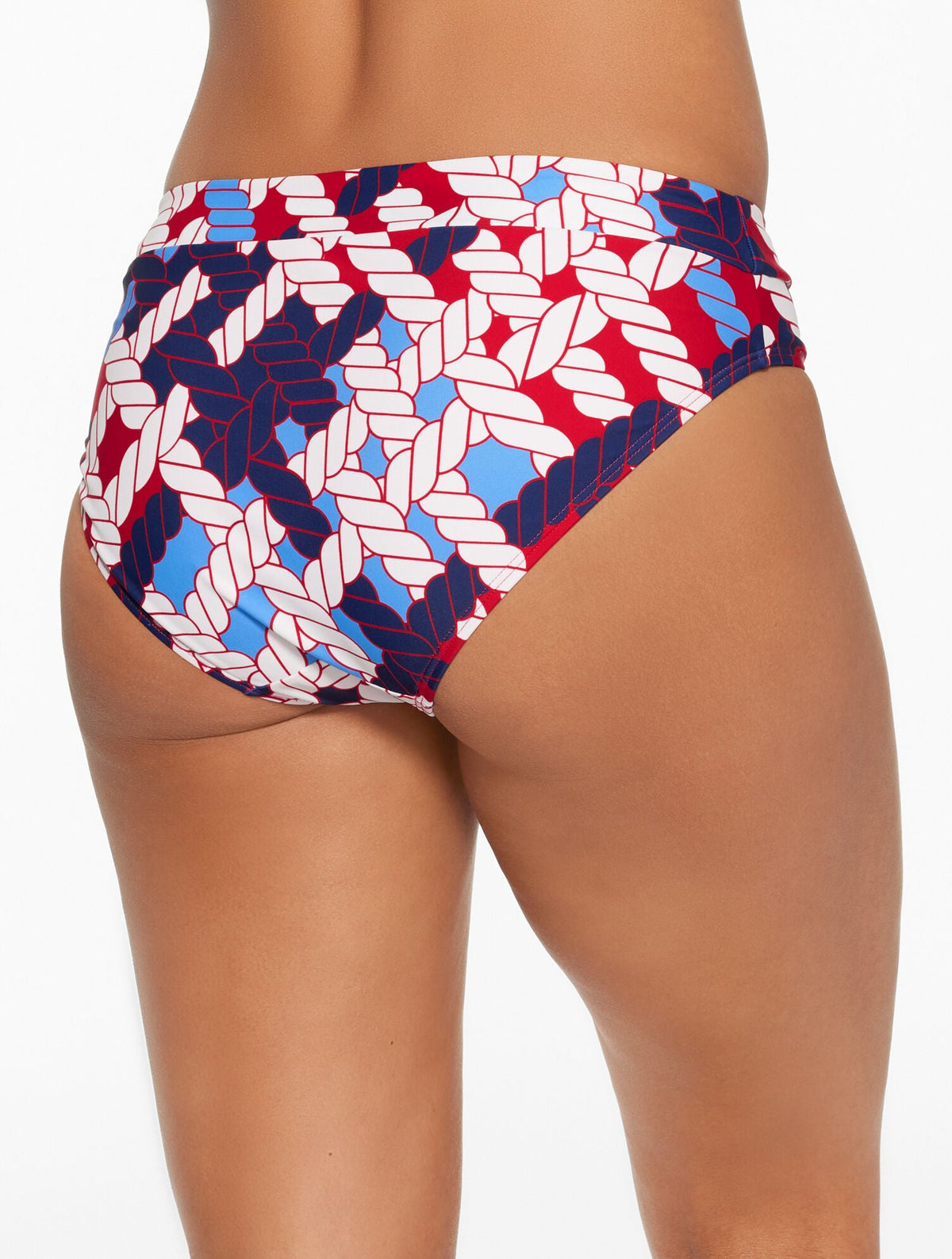 AQUA CLUB HIGH WAIST SWIM BOTTOM - NAUTICAL VIBES | Talbots
