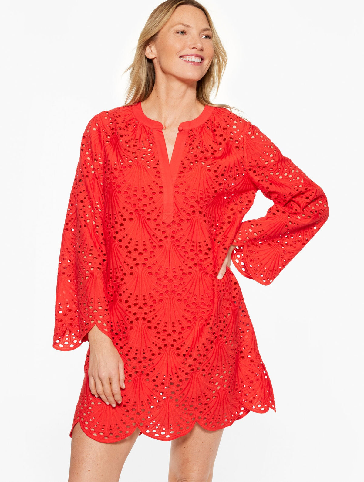 AQUA CLUB EYELET DRESS COVER-UP | Talbots