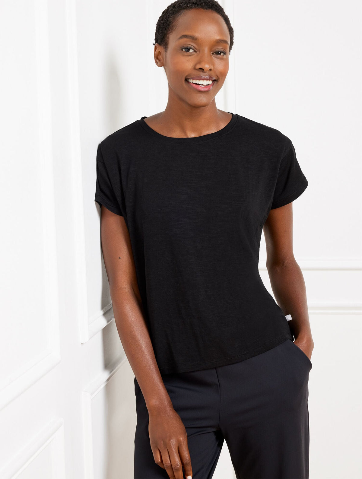 SUPERSOFT SLUB CREWNECK TEE | Talbots