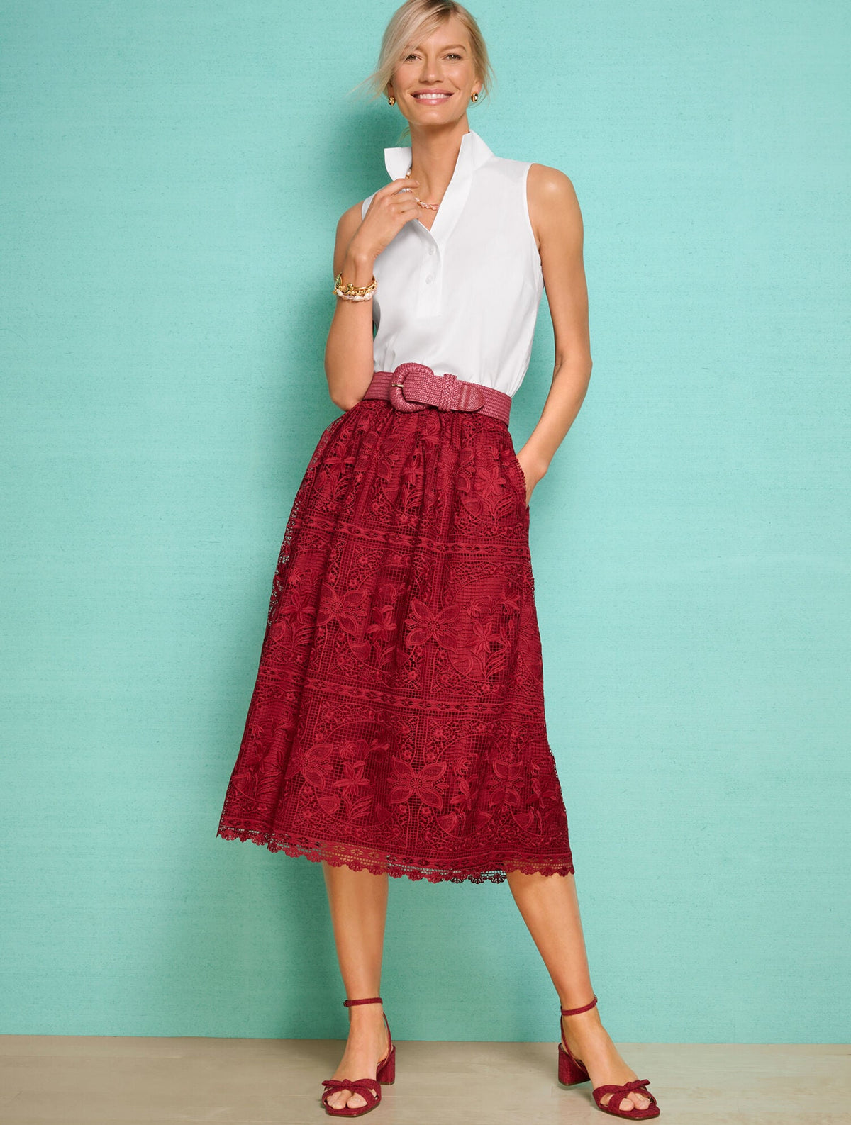 SLEEVELESS NON-IRON POPOVER | Talbots