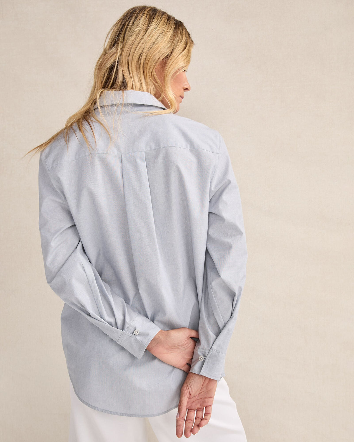 ORGANIC COTTON POPLIN BUTTON DOWN TOP | Talbots