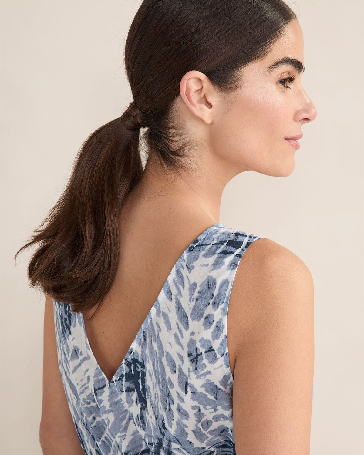 ORGANIC COTTON POPLIN TIE DYE CHEMISE | Talbots