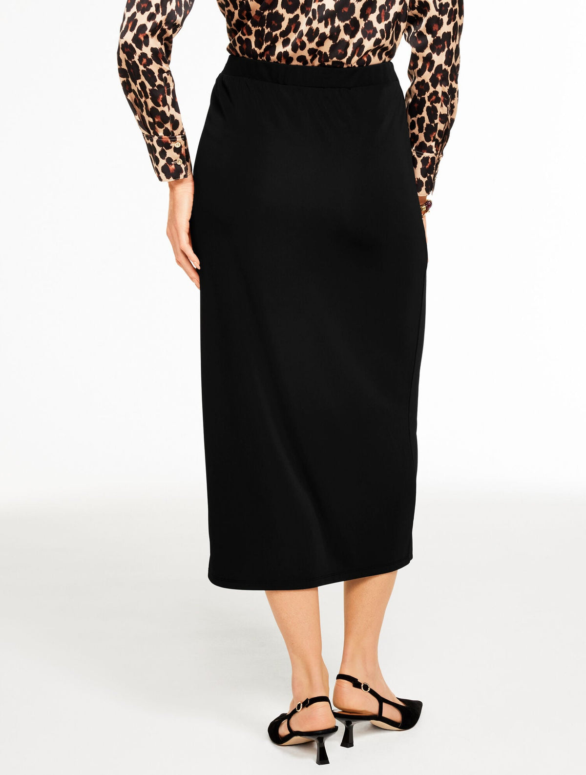 MATTE JERSEY WRAP MIDI SKIRT | Talbots
