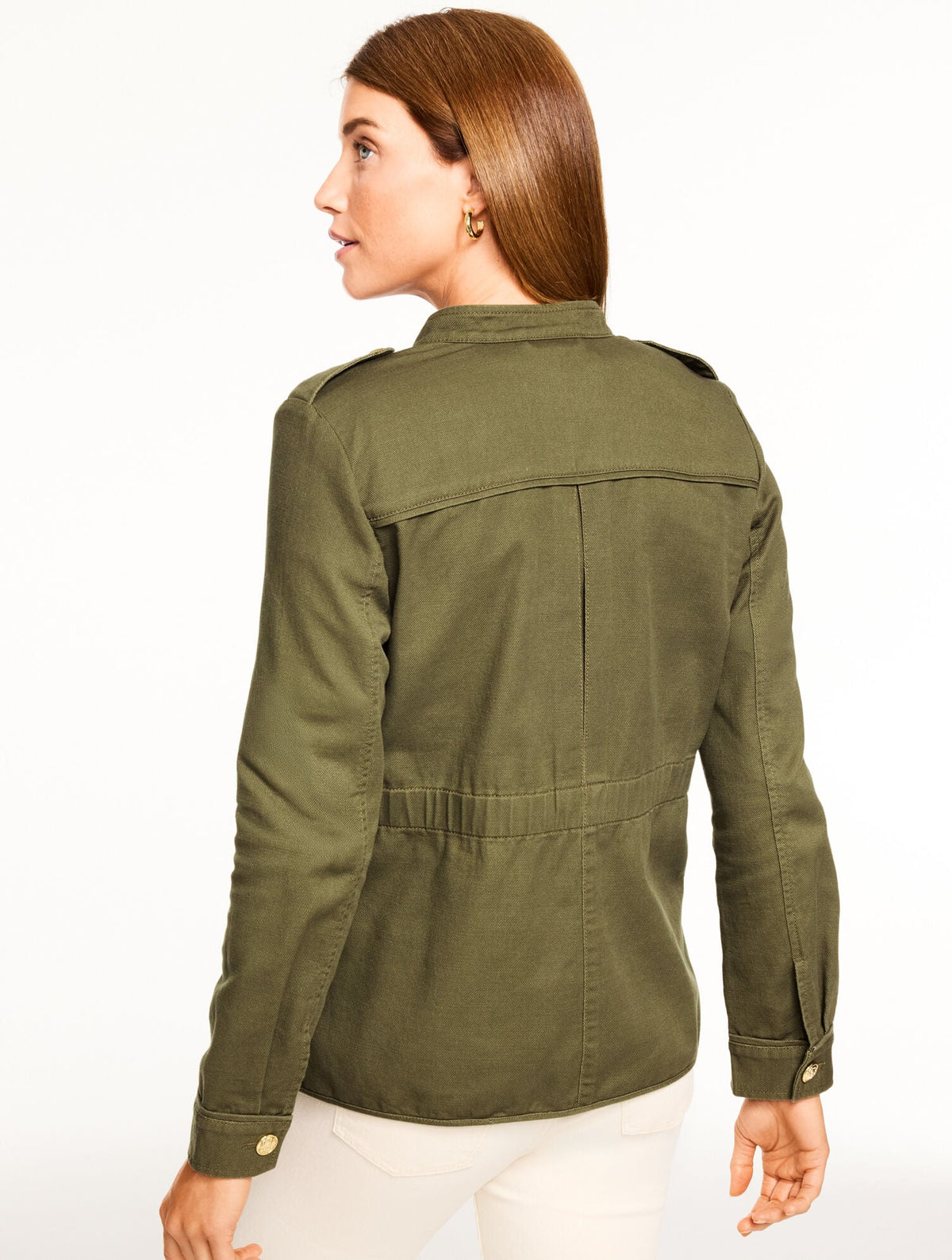 SLUB TWILL MILITARY JACKET | Talbots