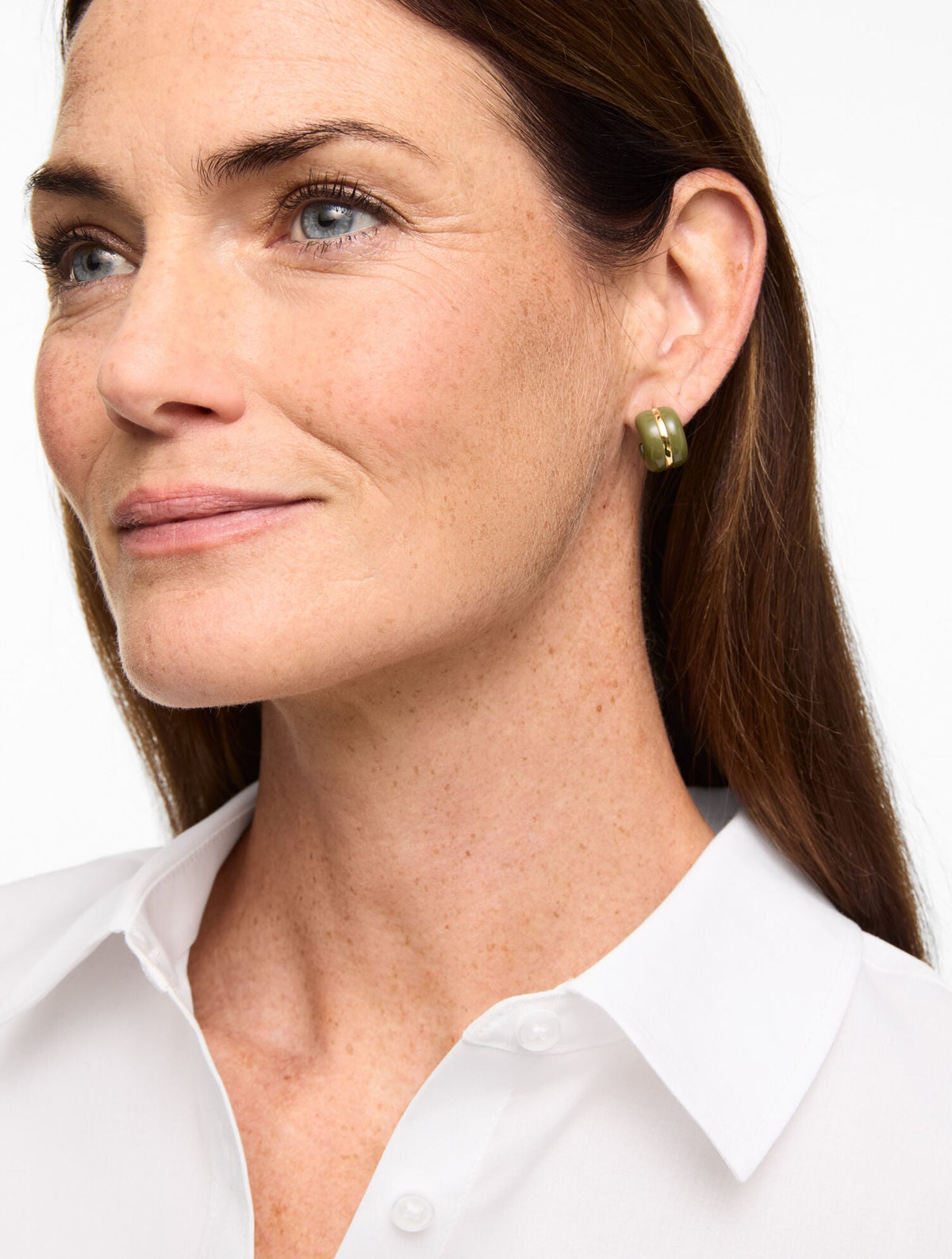 RESIN HUGGIE HOOP EARRINGS | Talbots