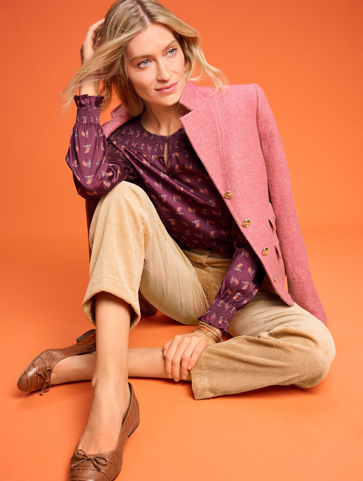 SMOCKED TOP - CHARMING HORSE | Talbots
