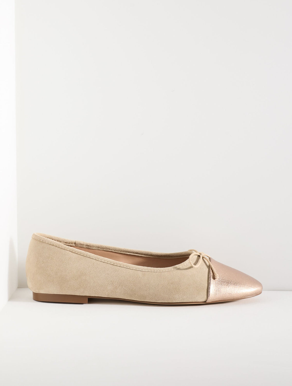 ANSLY SUEDE BALLET FLATS - METALLIC | Talbots