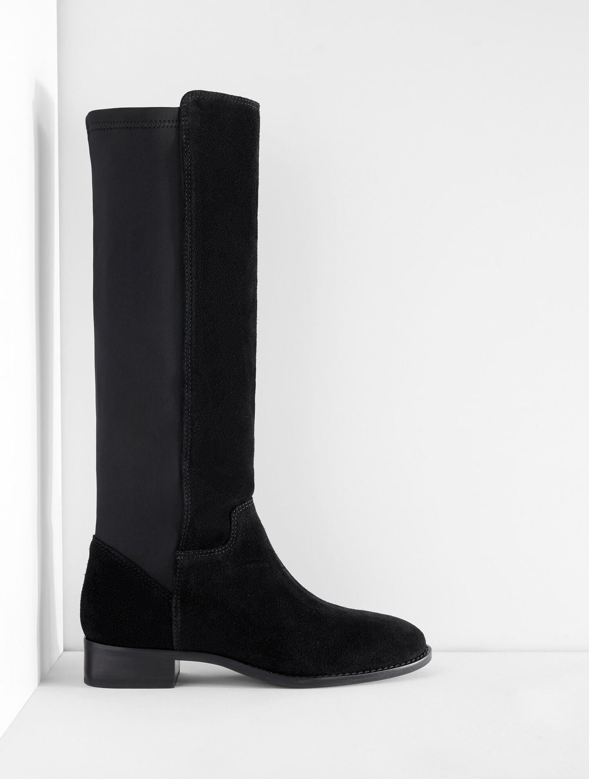 TISH STRETCH FAUX SUEDE TALL BOOTS | Talbots