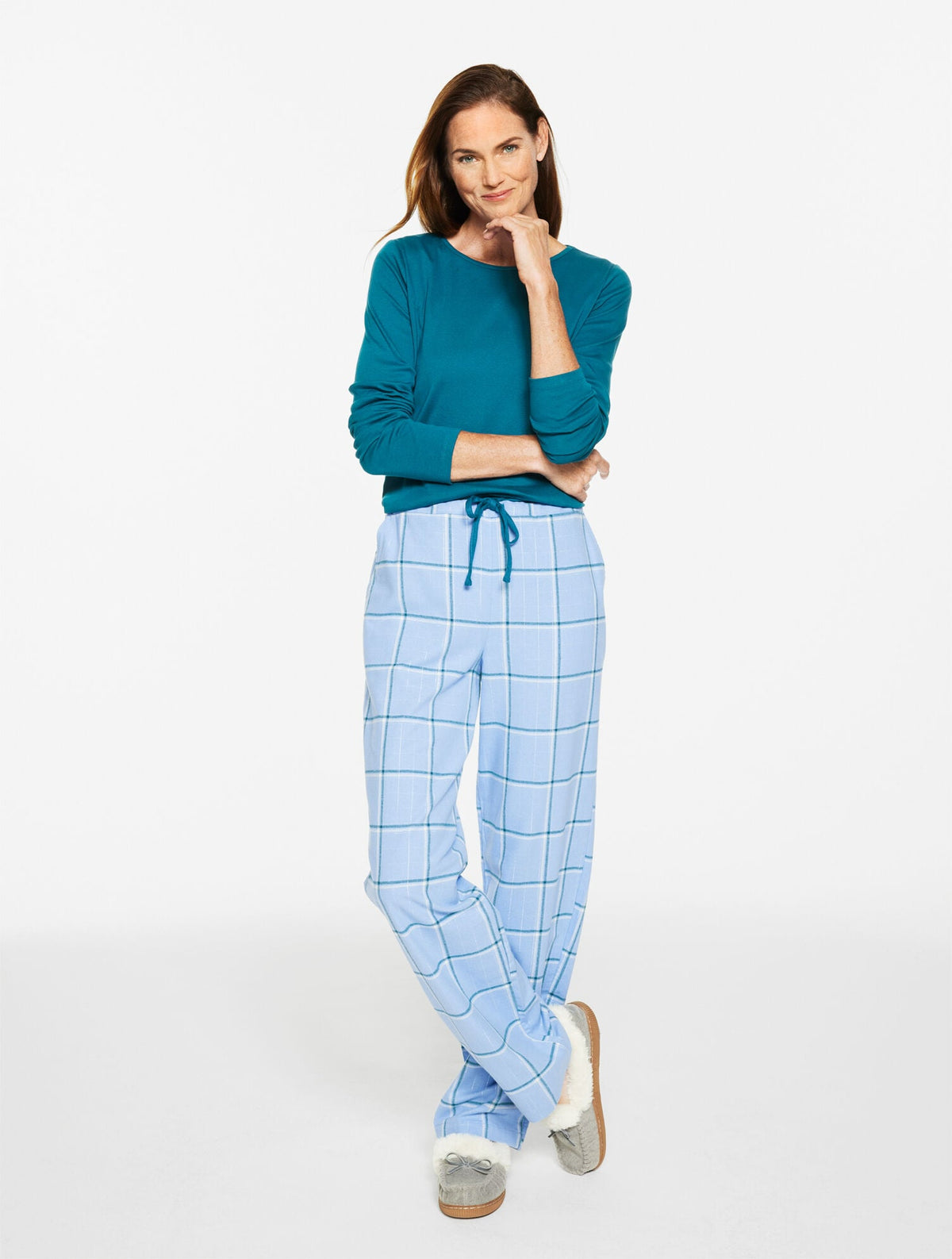 COTTON PAJAMA SET - COZY PLAID | Talbots
