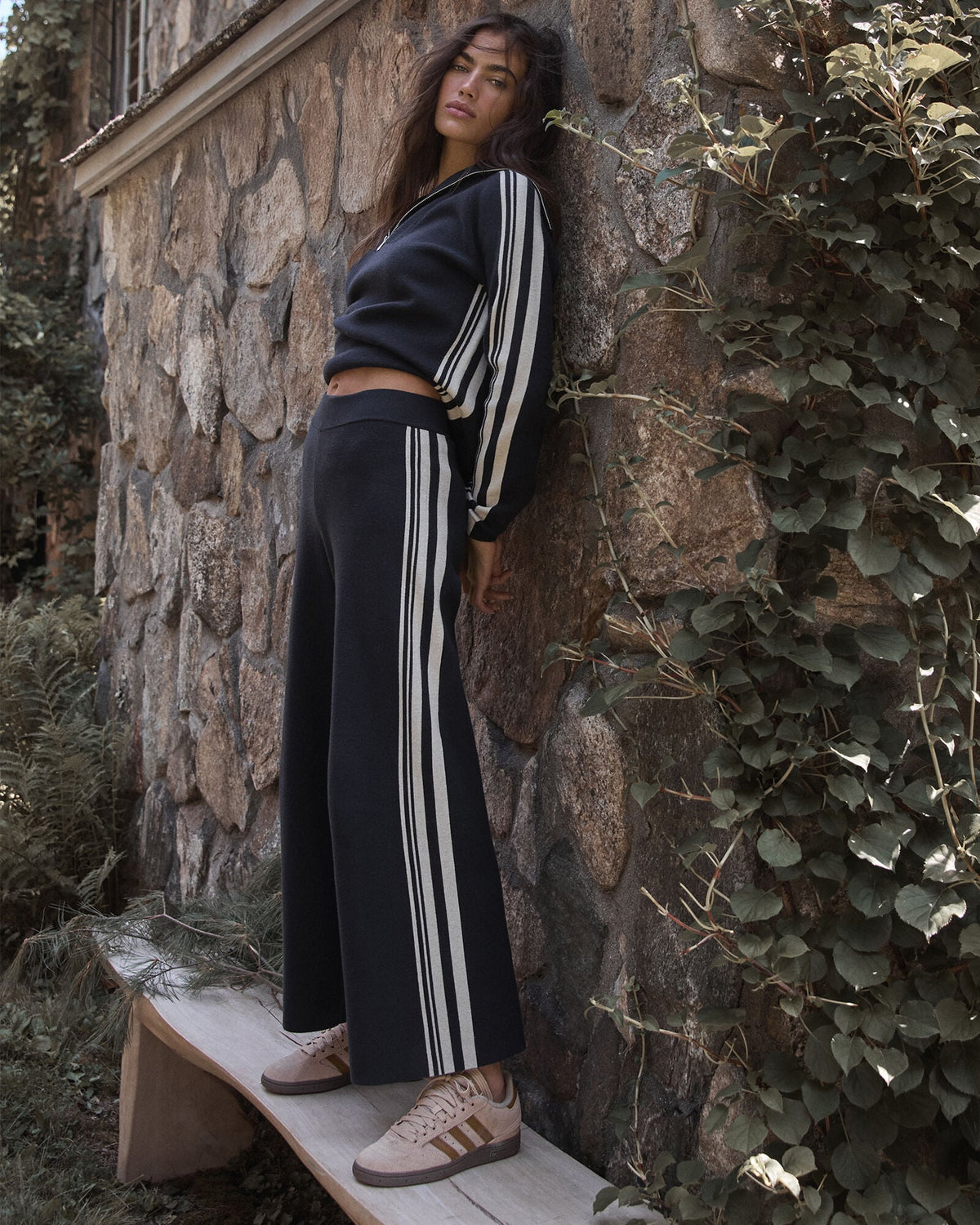 SPORTY STRIPE STRAIGHT LEG PANTS | Talbots