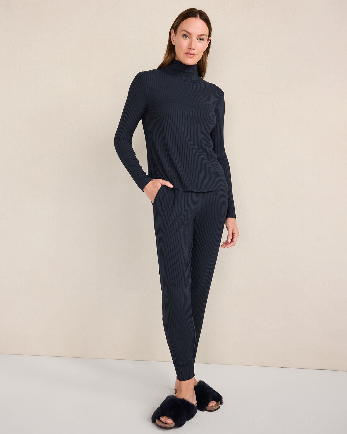DRAPEY RIB KNIT TURTLENECK | Talbots