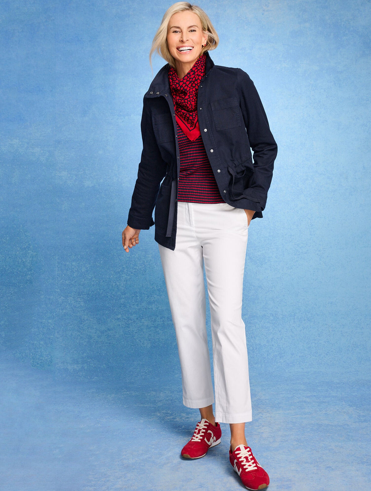 FLOWING HEARTS SQUARE SCARF | Talbots