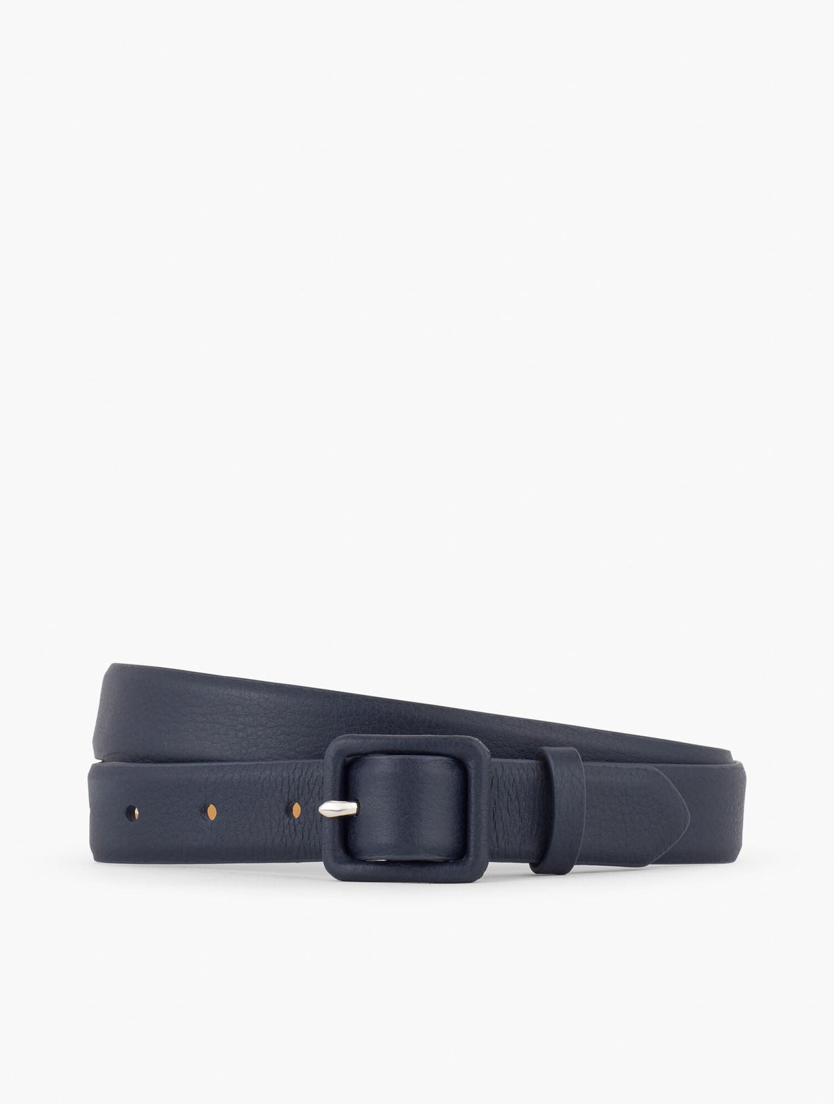 SOFT PEBBLE LEATHER COVERED BUCKLE BELT | Talbots