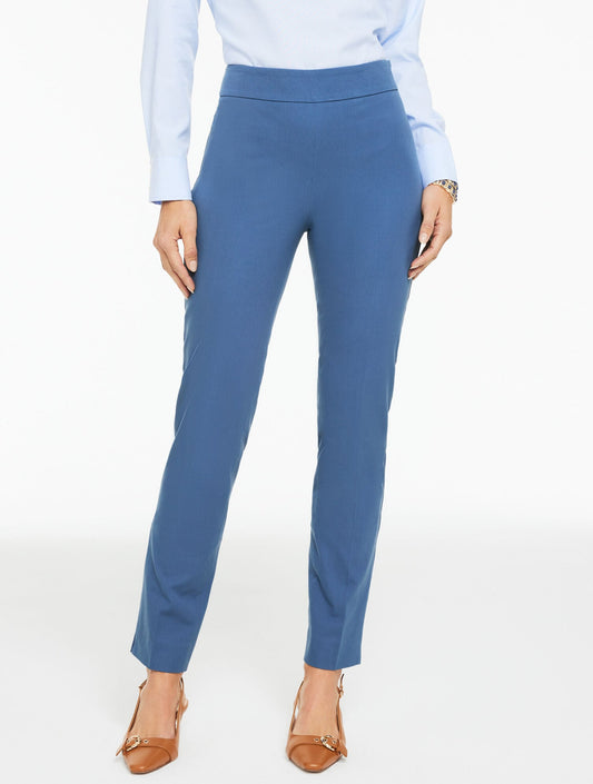 TALBOTS CHATHAM COTTON BI-STRETCH SLIM ANKLE PANTS - SOLID | Talbots