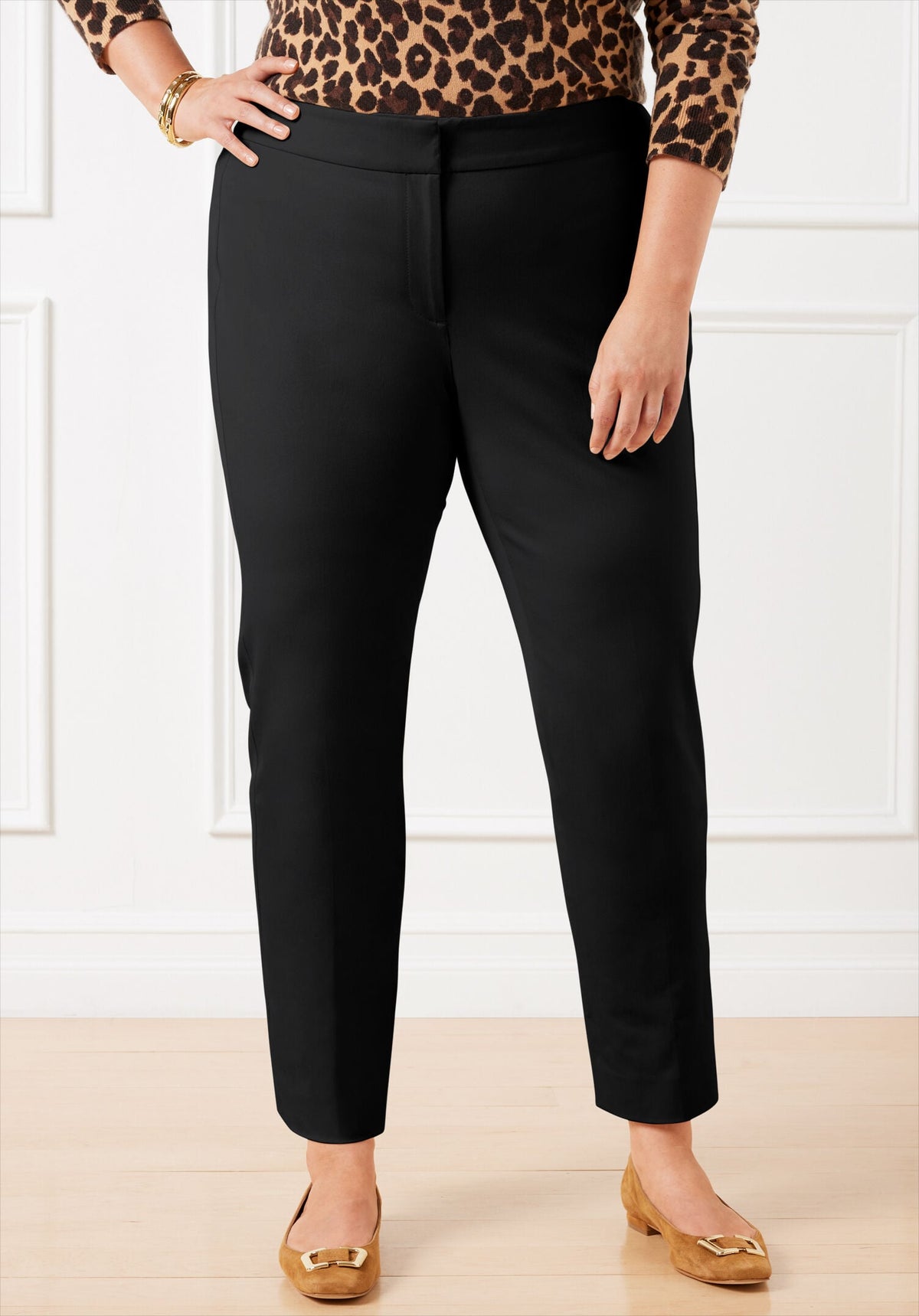 PLUS EXCLUSIVE TALBOTS CHATHAM COTTON BI-STRETCH SLIM ANKLE PANTS | Talbots