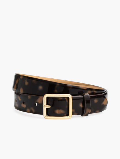 PATENT LEATHER TORTOISE BELT | Talbots