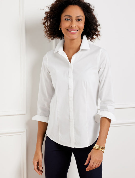 NON-IRON PERFECT SHIRT - SOLID | Talbots