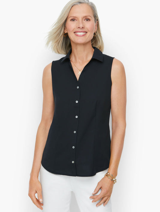NON-IRON SLEEVELESS PERFECT SHIRT | Talbots
