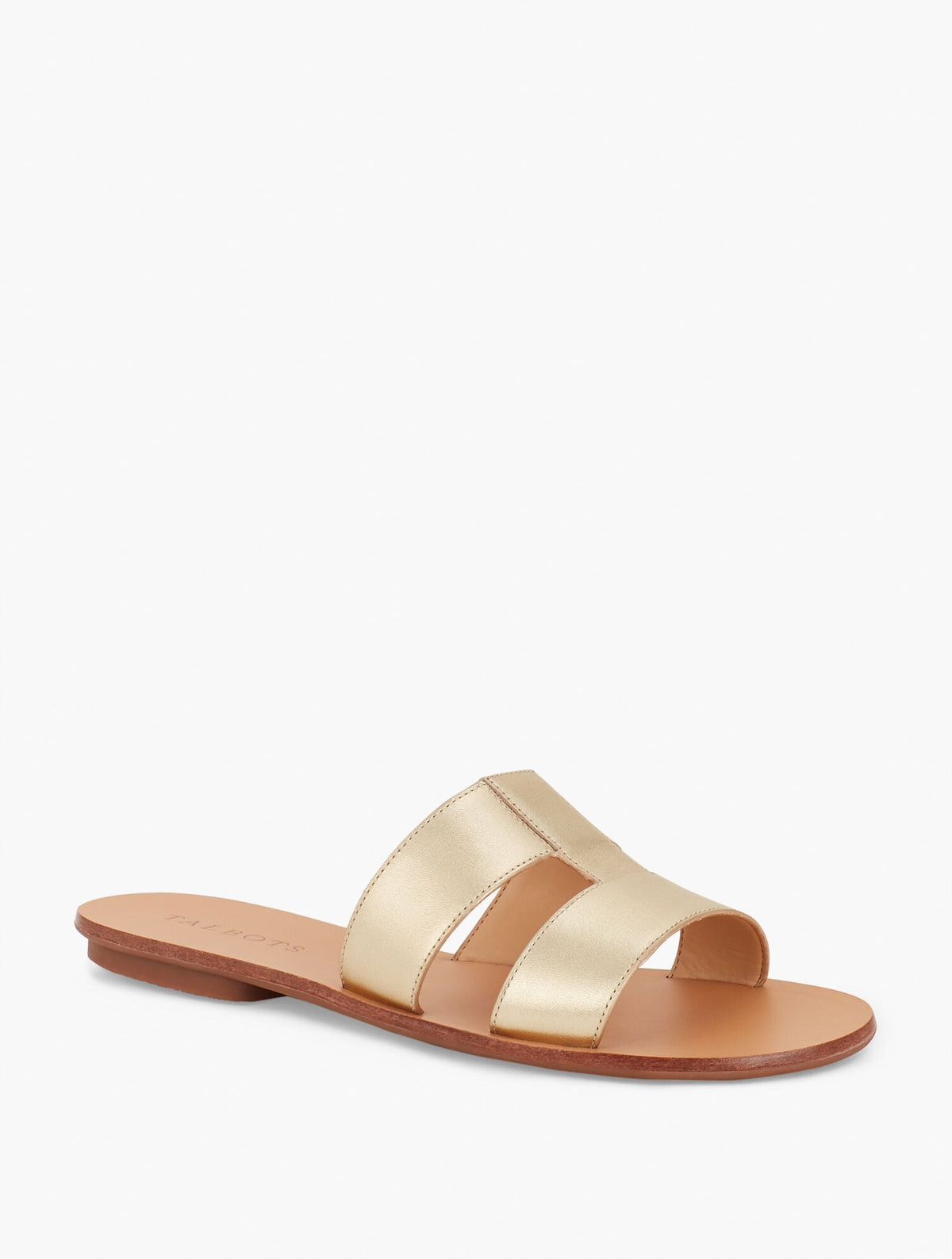 HANNAH METALLIC VACHETTA SLIDES | Talbots
