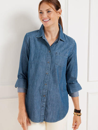 BOYFRIEND SHIRT - DENIM | Talbots