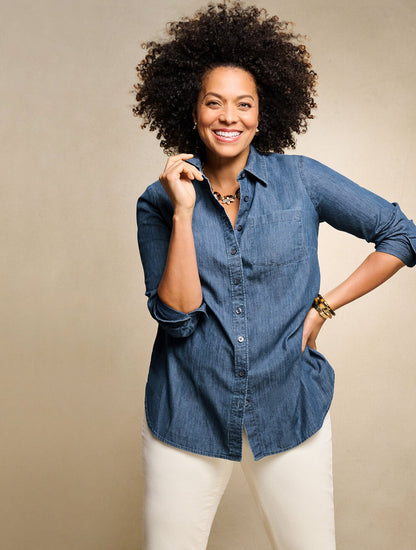 BOYFRIEND SHIRT - DENIM | Talbots