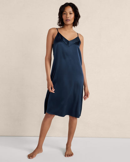 WASHABLE SILK DOUBLE V CHEMISE | Talbots