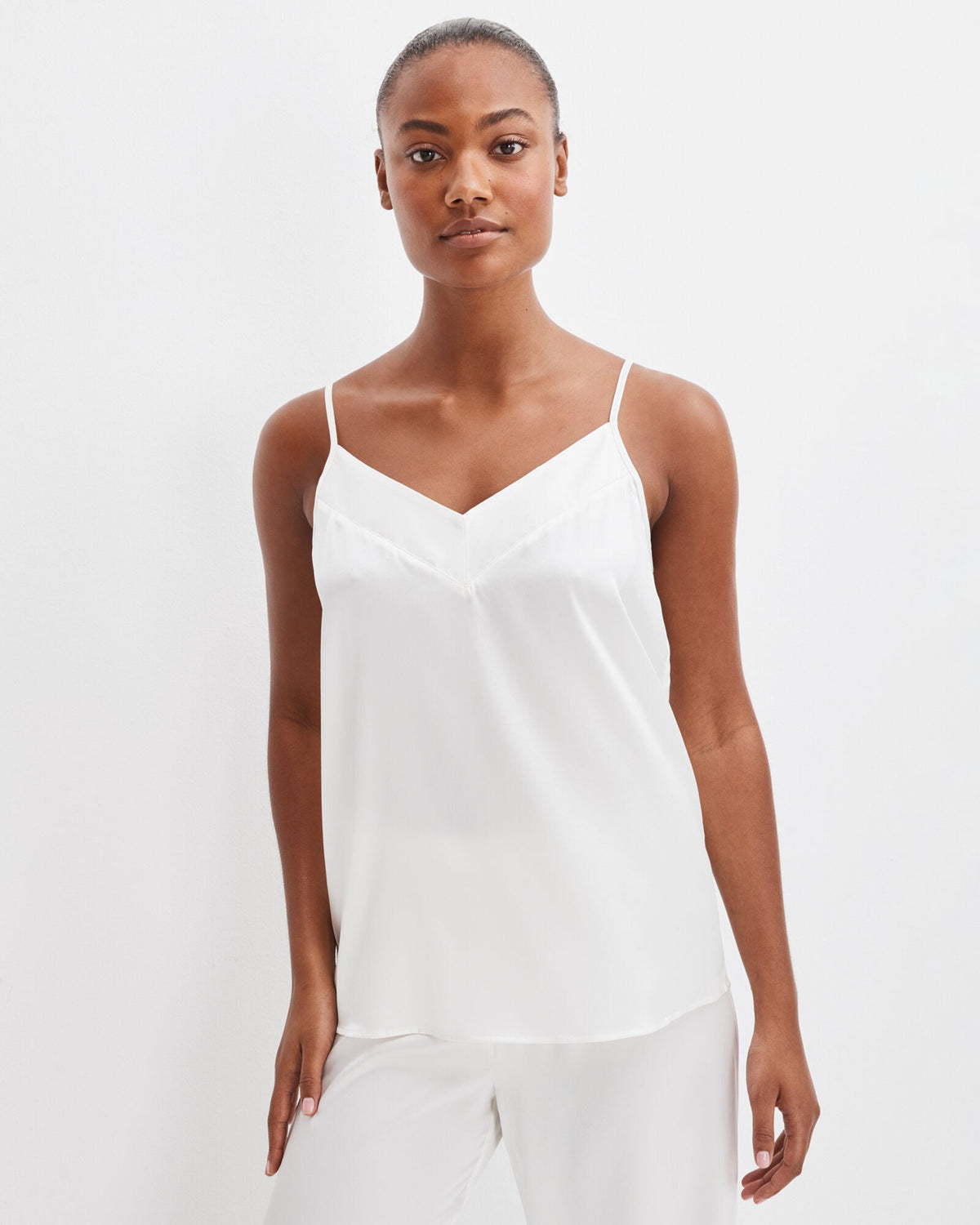 WASHABLE SILK DOUBLE V SLEEP CAMI | Talbots