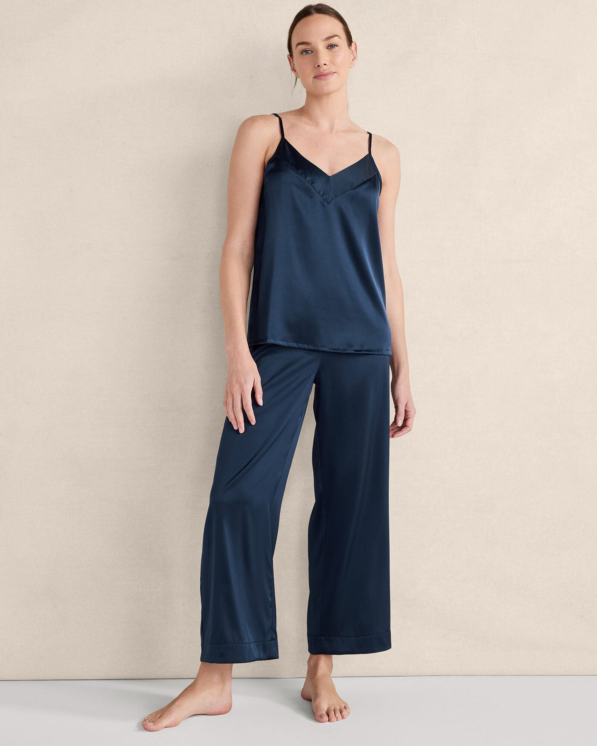 WASHABLE SILK DOUBLE V SLEEP CAMI | Talbots