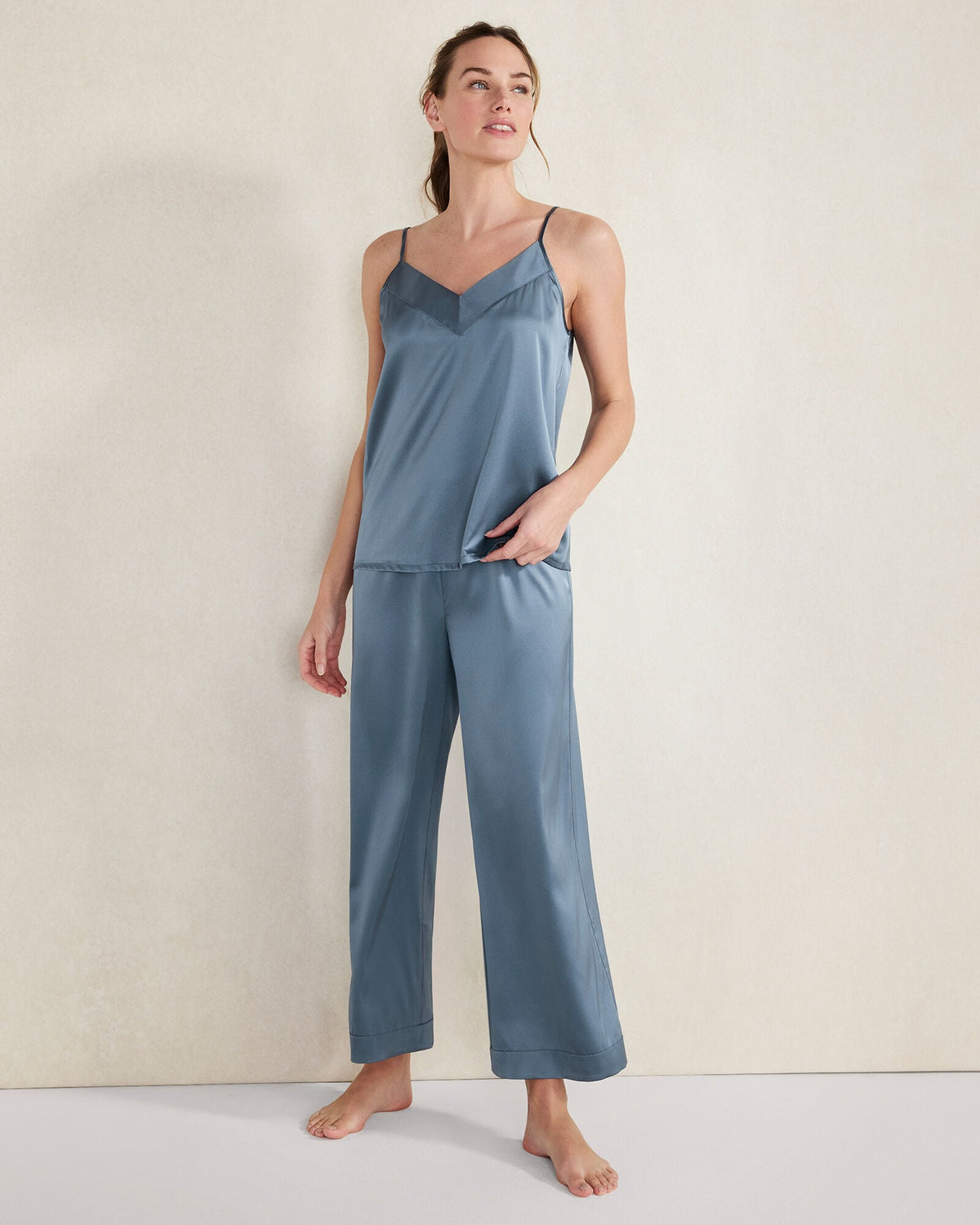 WASHABLE SILK DOUBLE V SLEEP CAMI | Talbots