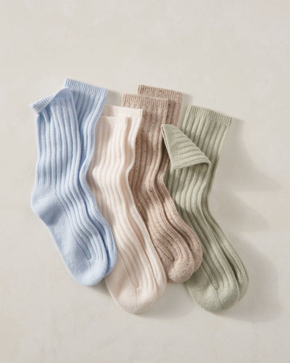 CASHMERE BLEND RIBBED SOCKS | Talbots