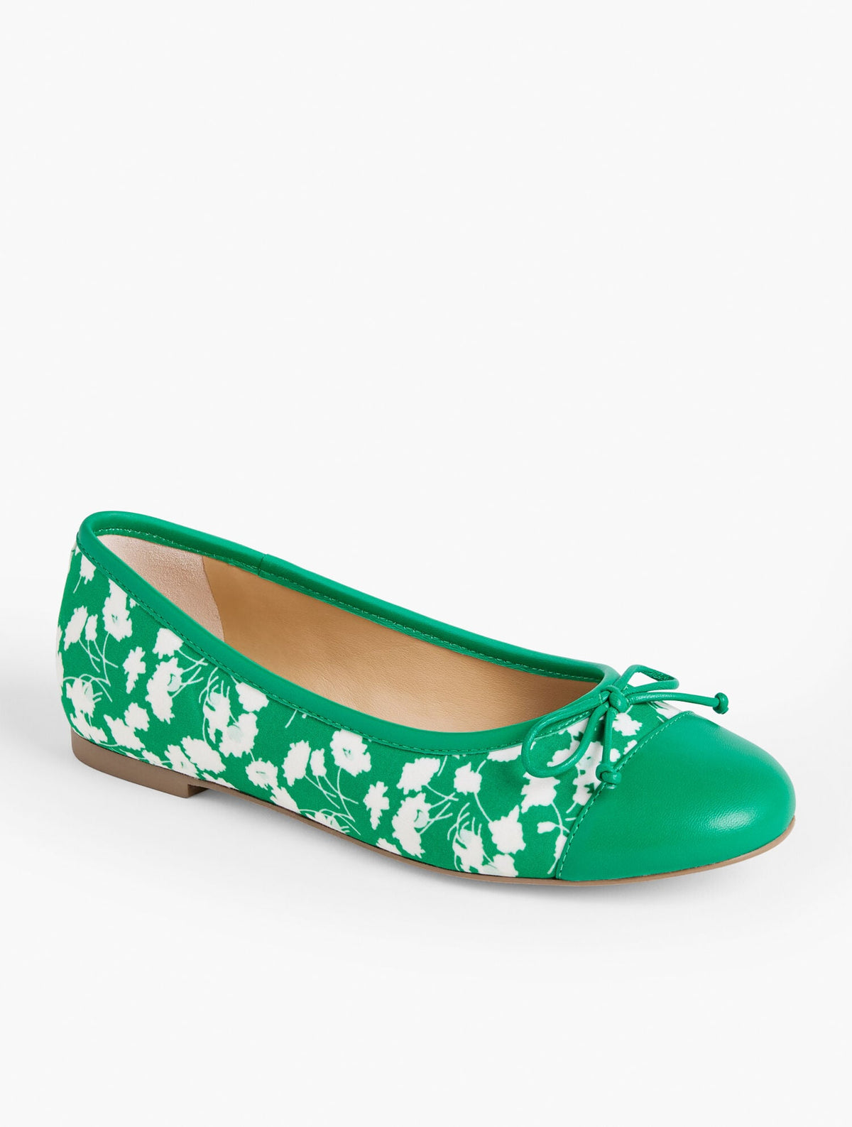 BLAIR CAP TOE MARIGOLD SATEEN BALLET FLATS | Talbots