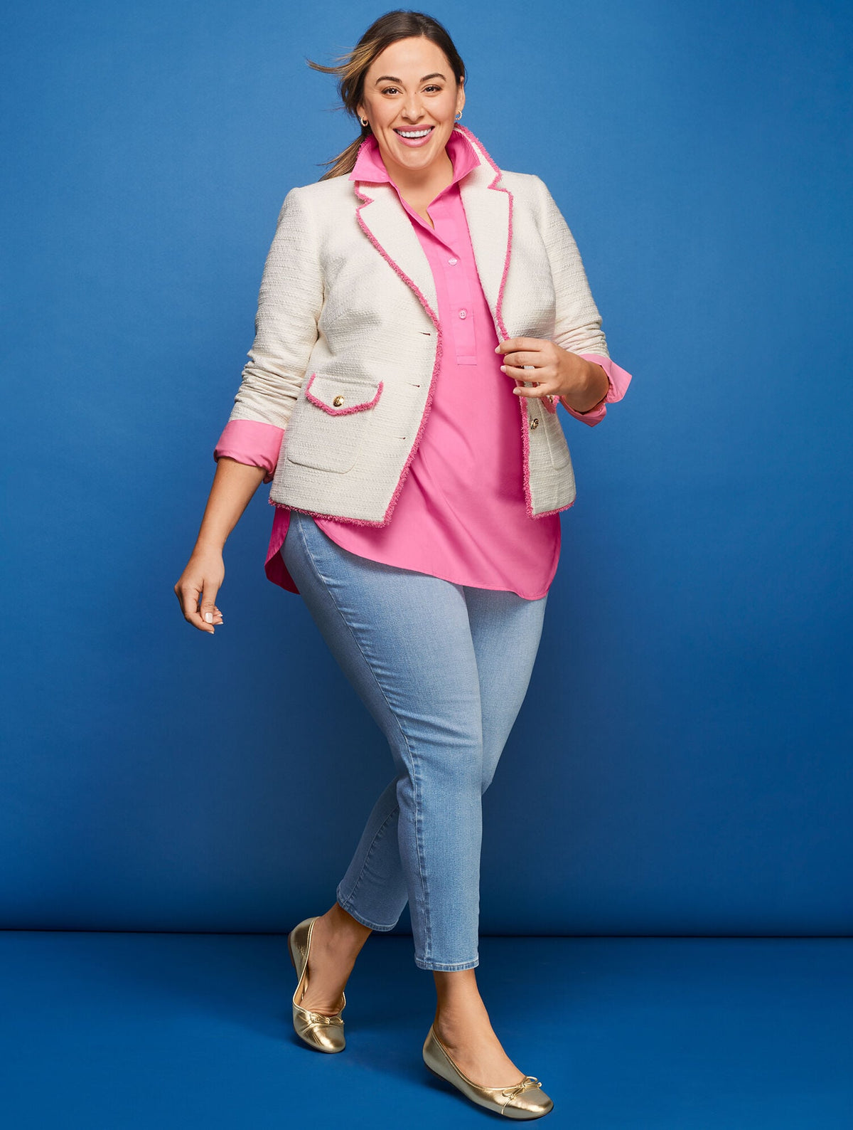 BLAIR CAP TOE METALLIC NAPPA BALLET FLATS | Talbots