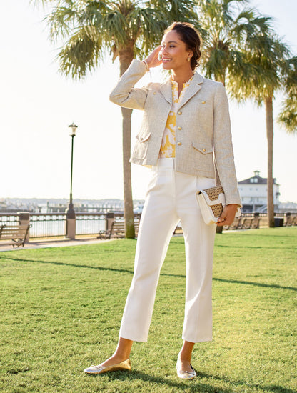 BLAIR CAP TOE METALLIC NAPPA BALLET FLATS | Talbots
