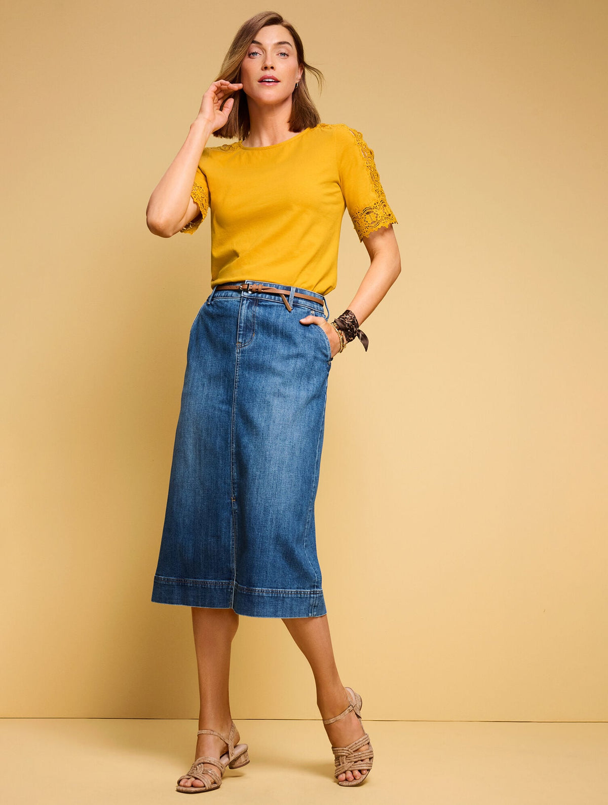 SLIM LEATHER BELT | Talbots