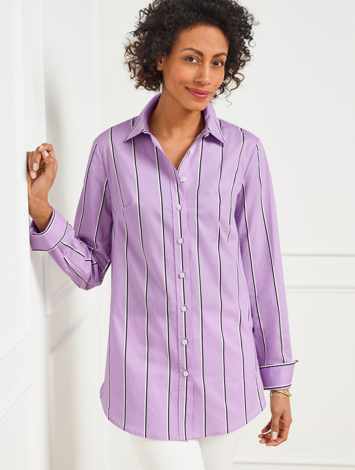 BOYFRIEND SHIRT - WEEKEND STRIPE | Talbots