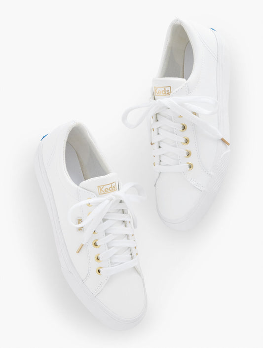 KEDS® JUMP KICK LEATHER SNEAKERS | Talbots