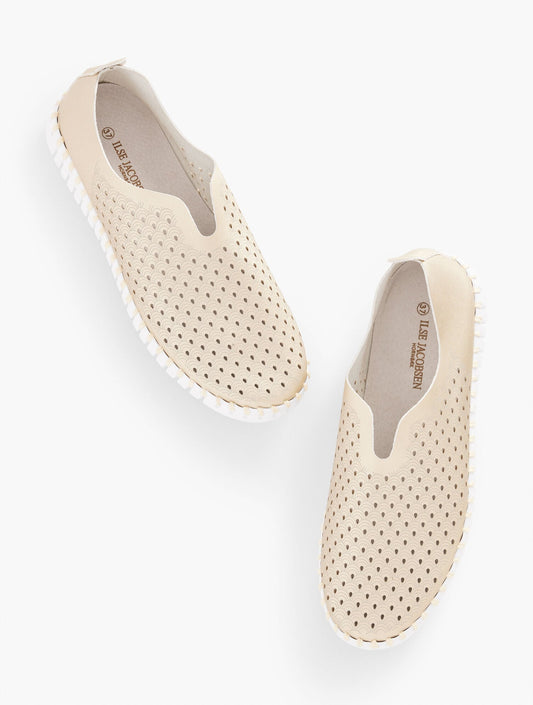 ILSE JACOBSEN TULIP SLIP-ON FLATS - METALLIC | Talbots